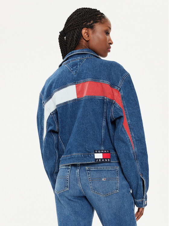 Tommy Jeans Tommy Jeans Geacă de blugi Claire DW0DW18207 Albastru Regular Fit