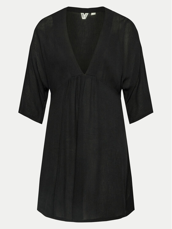 Roxy Roxy Strandkleid Seaside Sky ERJX603386 Schwarz Regular Fit