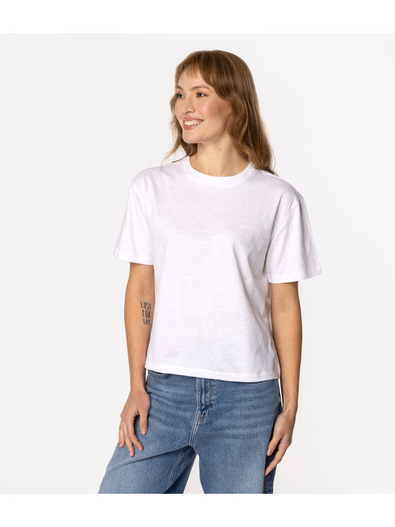 Lee Cooper Lee Cooper T-Shirt CROPPED 8515 Biały Loose Fit