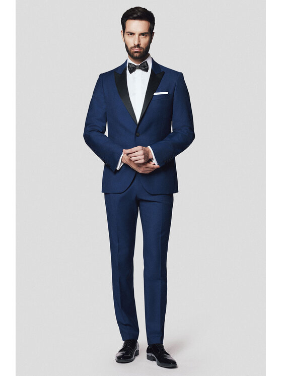 Lancerto Lancerto Garnitur Chesapeake GA001124000009 Granatowy Regular Fit