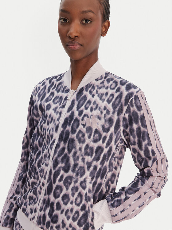 adidas adidas Jogginganzug Essentials 3-Stripes Animal KB8935 Violett Regular Fit