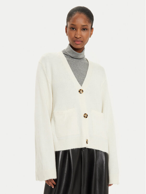 Gina Tricot Gina Tricot Strickjacke 23731 Écru Relaxed Fit