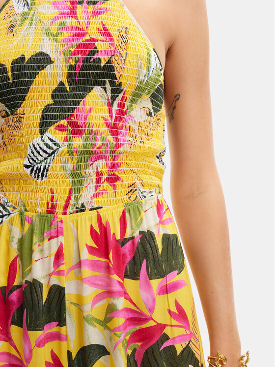 Desigual Desigual Overal Tropical Party 24SWMW22 Barevná Relaxed Fit