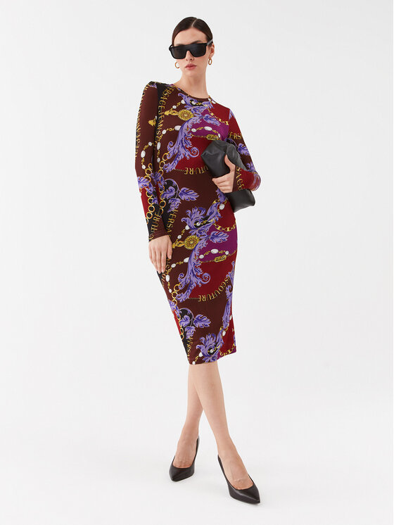 Versace Jeans Couture Versace Jeans Couture Kasdieninė suknelė 75HAO920 Violetinė Slim Fit