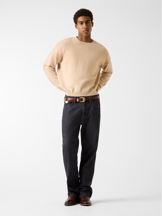 Guess Guess Sweter 180553 Beżowy Classic Fit
