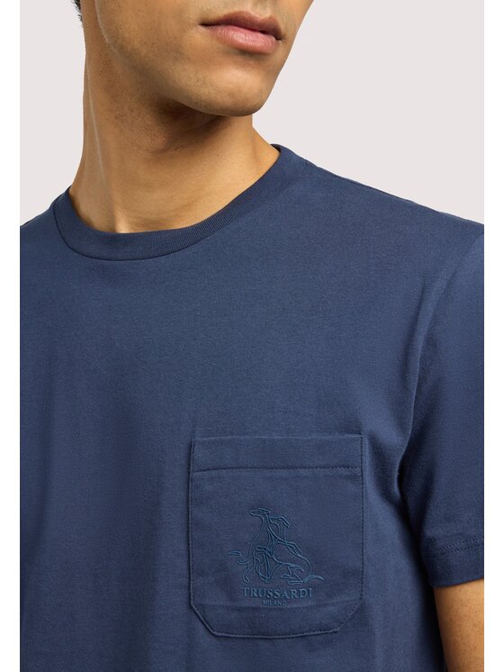 Trussardi Trussardi T-Shirt G0298100128N034 Niebieski Regular Fit