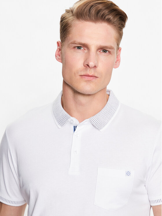 Volcano Volcano Poloshirt T-Drago M35084 Weiß Regular Fit