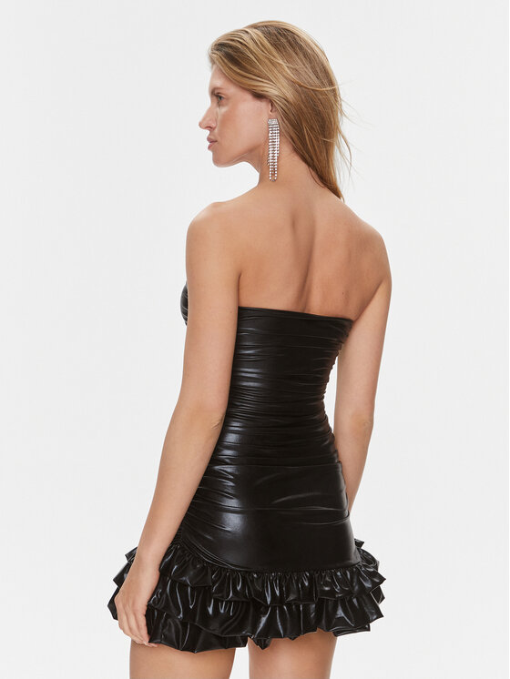 Kontatto Kontatto Coctailkleid MR1041 Schwarz Slim Fit