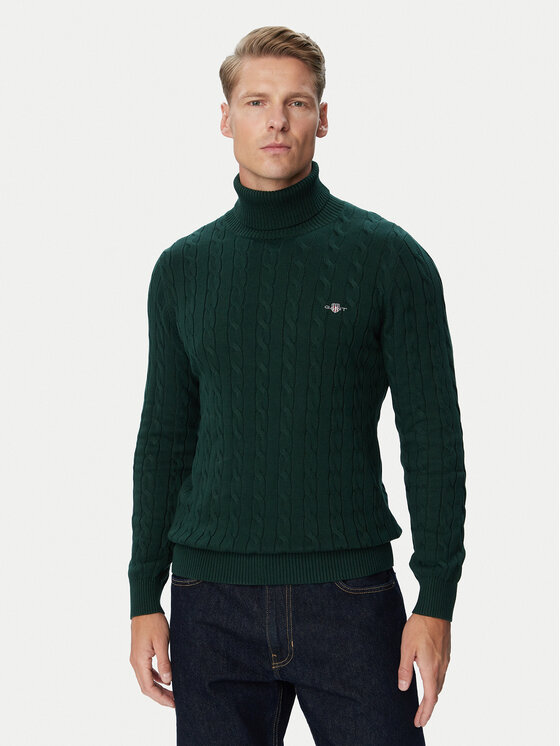 Gant Gant Rollkragenpullover 8050607 Dunkelgrün Regular Fit