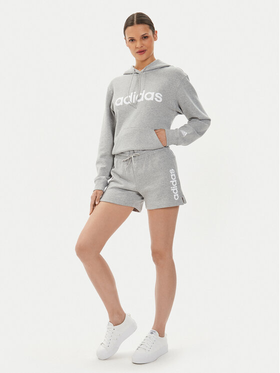 adidas adidas Sportske kratke hlače Essentials Linear French Terry Shorts IC4443 Siva Slim Fit