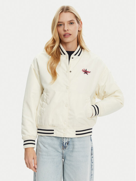 Guess Jeans Guess Jeans Bomber dzseki W5RL43 WHAA2 Bézs Regular Fit