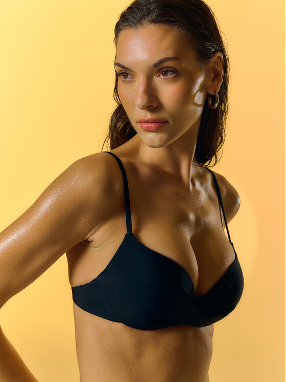 4F 4F Góra od bikini TROPIC ORCHID Czarny