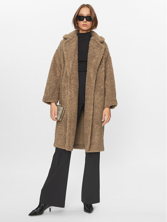 Deha Deha Cappotto in shearling D93551 Marrone Regular Fit