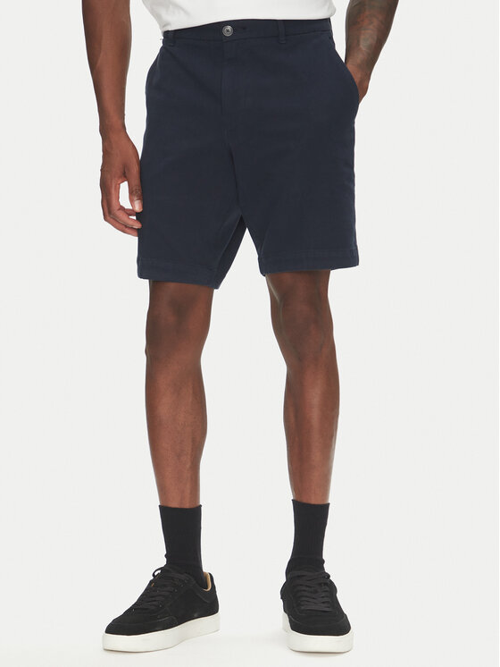 BOSS BOSS Kratke hlače iz tkanine H-Slice 50543951 Mornarsko modra Slim Fit