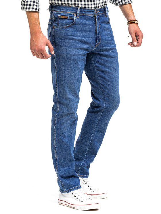 Wrangler Wrangler Jeansy TEXAS SLIM Niebieski Slim Fit