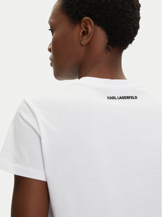 KARL LAGERFELD KARL LAGERFELD T-Shirt A2W17120 Biały Regular Fit