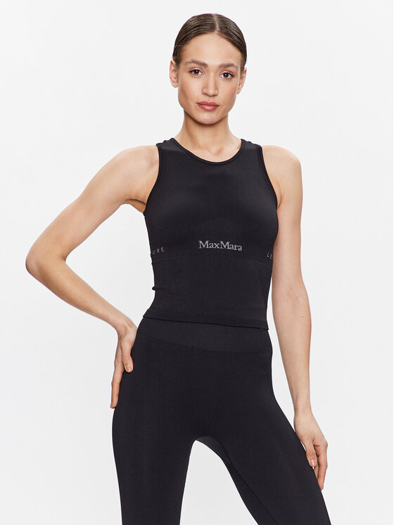 Max Mara Leisure Top Glassa 33661326 Negru Slim Fit La Reducere si Transport Gratuit Femei 2023-11-24