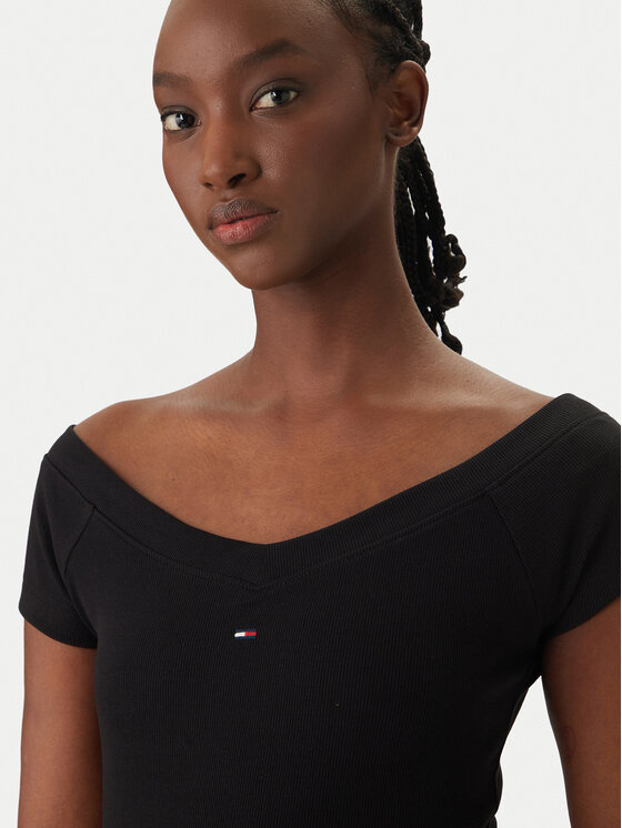 Tommy Jeans Tommy Jeans Blusa DW0DW22265 Nero Slim Fit