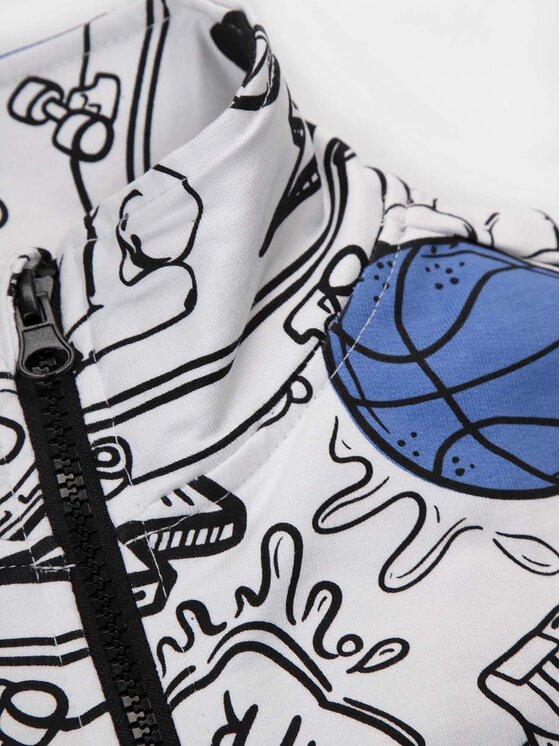 Coccodrillo Coccodrillo Džemperis ar kapuci ZC3132201ASK Balts Regular Fit