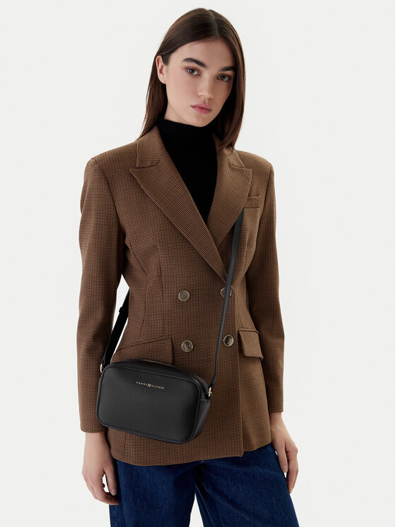 Tommy Hilfiger Tommy Hilfiger Дамска чанта Th Logo Camera Bag AW0AW18115 Черен