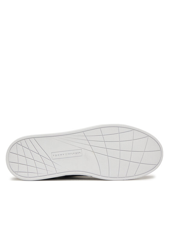 Tommy Hilfiger Tommy Hilfiger Tenisice Icon Court Pinperf Lth FM0FM05483 Crna