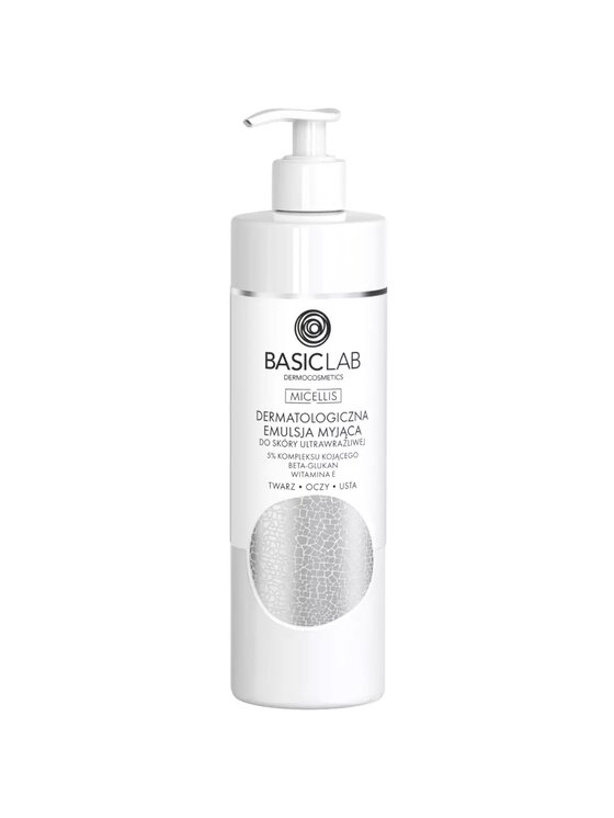BasicLab BasicLab BasicLab Micellis dermatologiczna emulsja myjąca do skóry ultrawrażliwej 300ml Zestaw kosmetyków