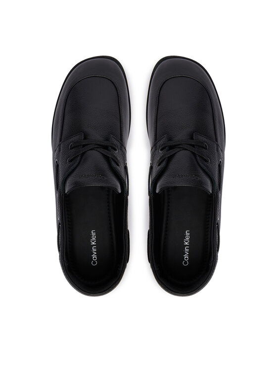 Calvin Klein Calvin Klein Nizki čevlji Ess Boatshoe Lth HW0HW03116 Črna