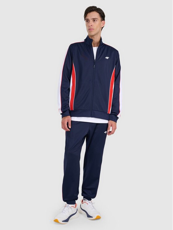 4F 4F Μπλούζα 4FRAW25TSWSM2459-31S Σκούρο μπλε Regular Fit