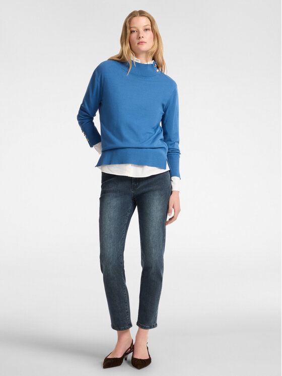 Elena Mirò Elena Mirò Cardigan M456Z000586N024 Turchese Boxy Fit