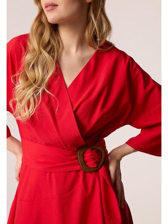 QUIOSQUE QUIOSQUE Sukienka letnia Quiosque 4UF010601 Czerwony Regular Fit