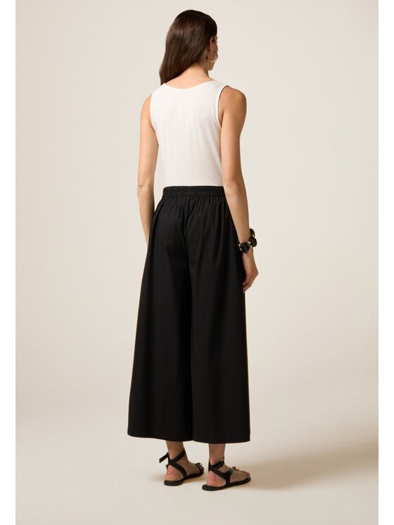 Oltre Oltre Pantaloni di tessuto P259J002316N033 Nero Cropp Fit