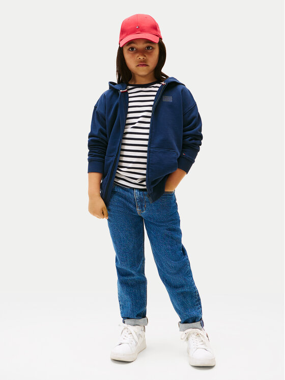 Tommy Hilfiger Tommy Hilfiger Bluza Tonal Flag KB0KB09750 Granatowy Regular Fit