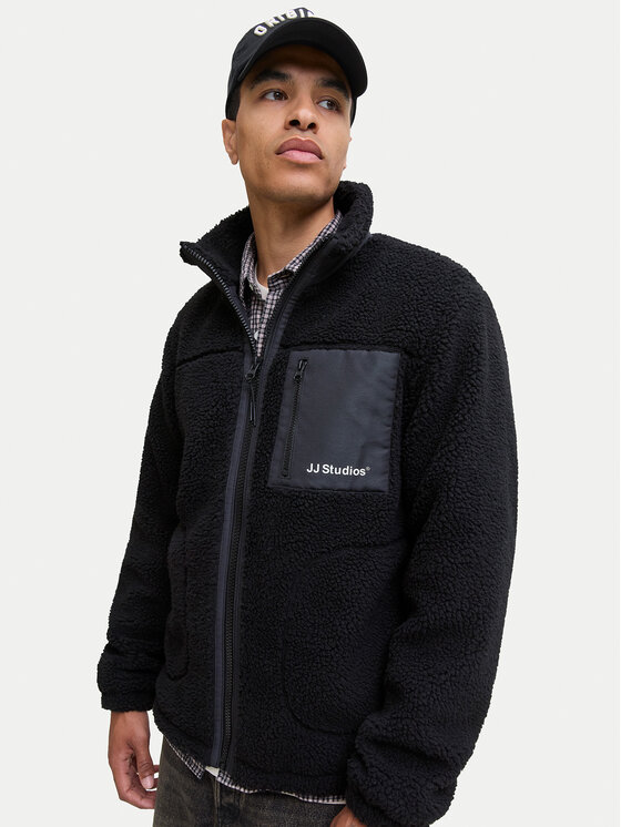 Jack & Jones Jack & Jones Fleecová mikina Soho 12278784 Černá Regular Fit