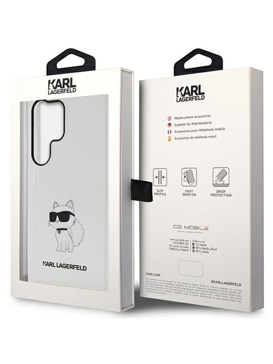 KARL LAGERFELD KARL LAGERFELD Etui na telefon Ikonik Choupette Przezroczysty