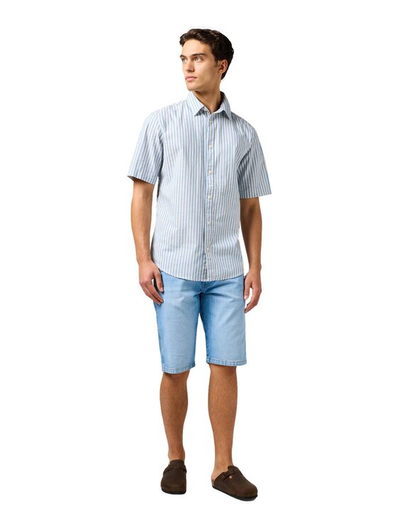 Wrangler Wrangler Szorty jeansowe 112362489 Niebieski Regular Fit