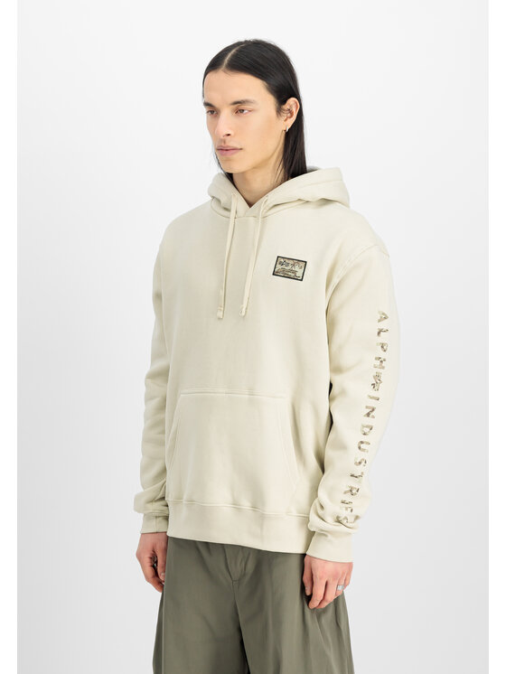 Alpha Industries Alpha Industries Bluza Camo Sleeve Hoodie Beżowy Regular Fit