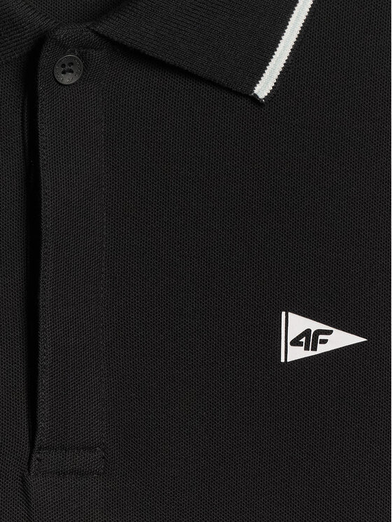 4F 4F Polo LAKESIDE ESCAPE Czarny Regular Fit