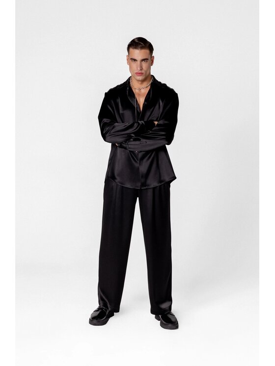 LE POSSÉ LE POSSÉ Camicia MSSWCF Nero Regular Fit