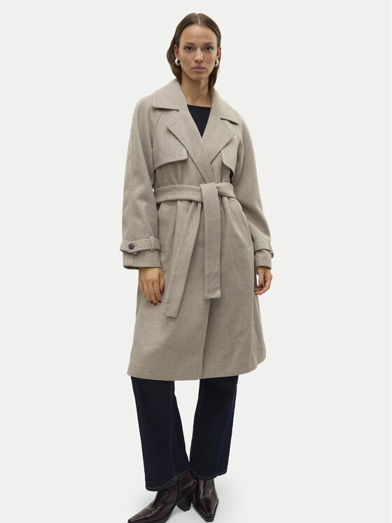 Vero Moda Vero Moda Płaszcz przejściowy Pop Miley 10319995 Beżowy Regular Fit