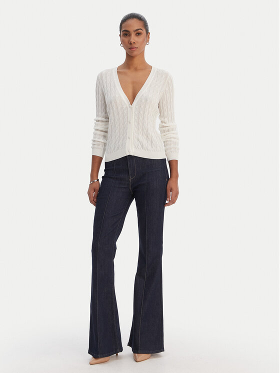 Fracomina Fracomina Cardigan FR26ST8023K547R9 Écru Regular Fit