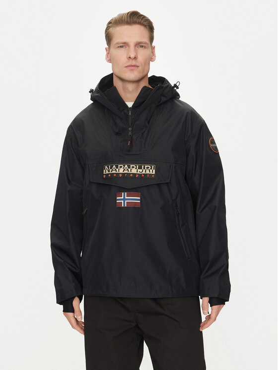Napapijri Giacca anorak Rainforest Next Sum NP0A4ILW Nero Loose Fit, taglia : L
