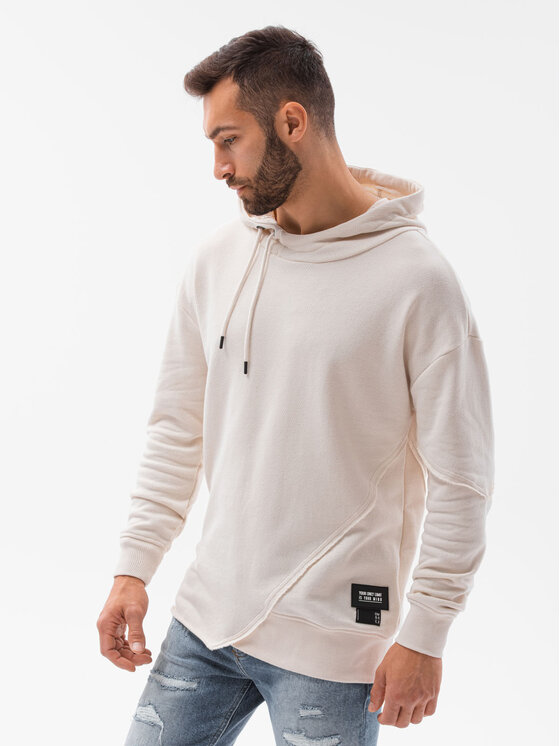 Ombre Ombre Mikina B1187 Écru Regular Fit