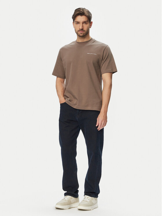 Jack & Jones Jack & Jones Футболка Blaowen Ss 12292397 Коричневий Regular Fit