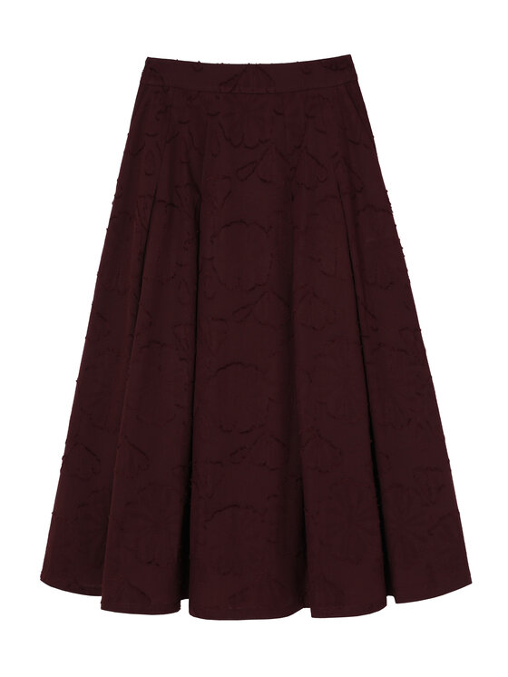 TATUUM TATUUM Midi sukňa TAFTIKO 2 Bordová Flare Fit
