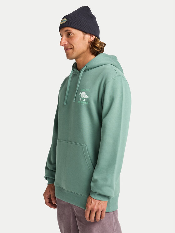 Billabong Billabong Džemperis ar kapuci Foundation Po EBYSF00175 Zaļš Regular Fit