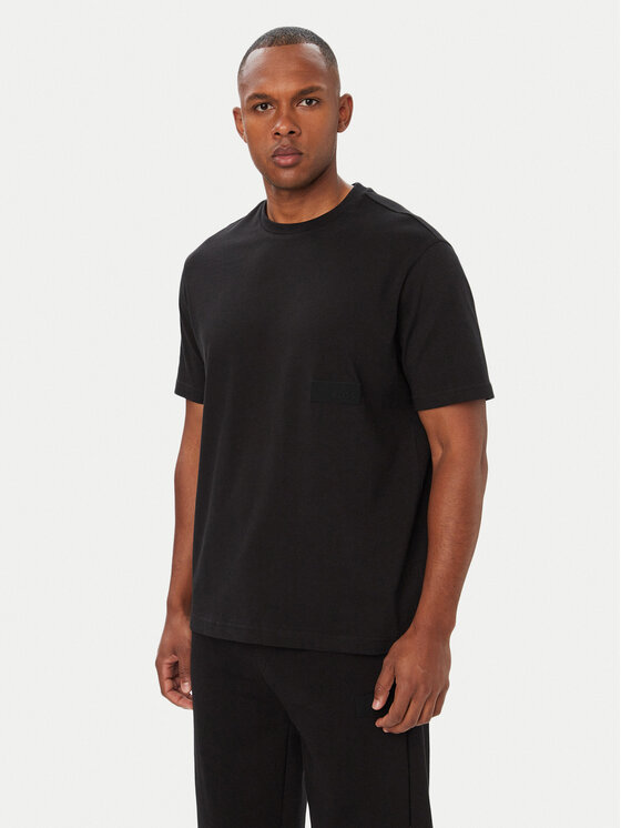 BOSS BOSS T-Shirt Structure 50564097 Schwarz Relaxed Fit