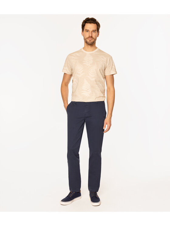 Lee Cooper Lee Cooper Spodnie materiałowe TEMS 4027 Granatowy Regular Fit