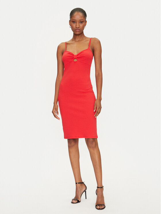 ONLY ONLY Letné šaty Janna 15343601 Červená Slim Fit