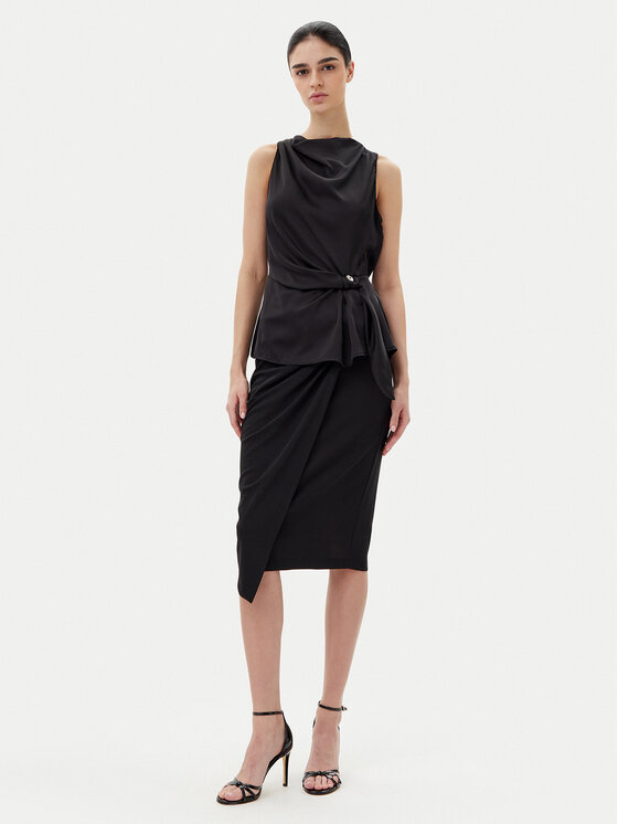 Rinascimento Rinascimento Спідниця-міді CFC0123489003 Чорний Regular Fit