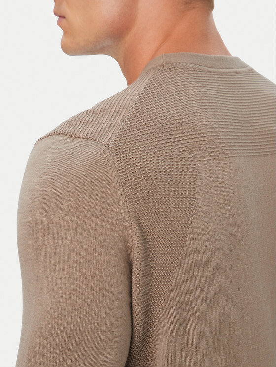 BOSS BOSS Megztinis KN_Momentum 50558351 Tamsiai smėlinė Regular Fit